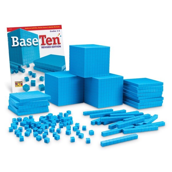 Plastic Base Ten Class Set. 823 piece plus activity guide book.