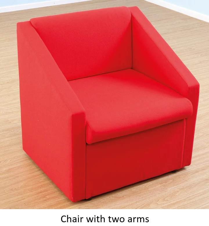 Reception chair with both arms