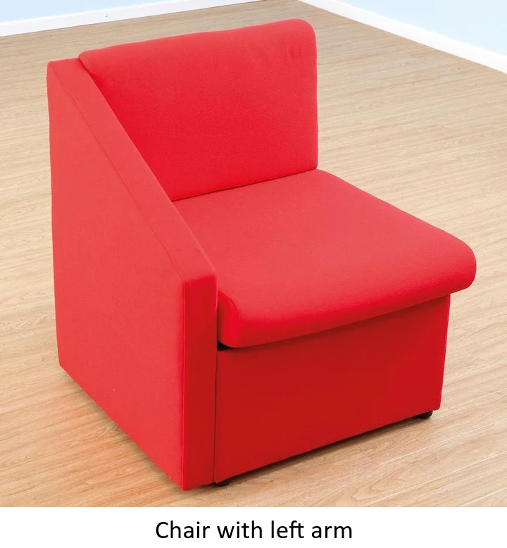 Reception chair with left arm