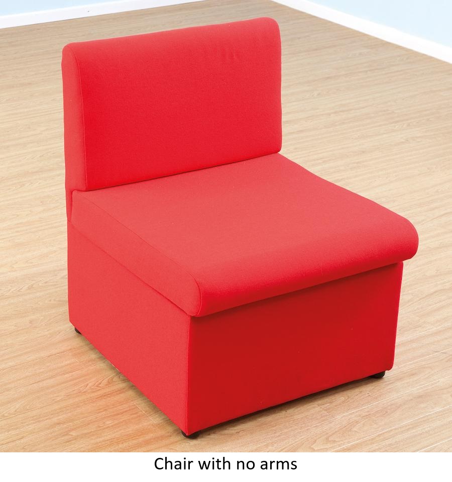 Reception chair with no arms