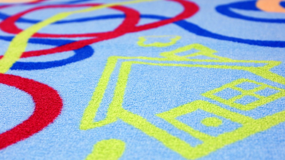 Close up of Colour Tubes Carpet