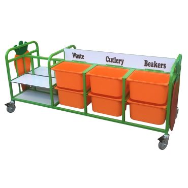 Double sided clearing trolley