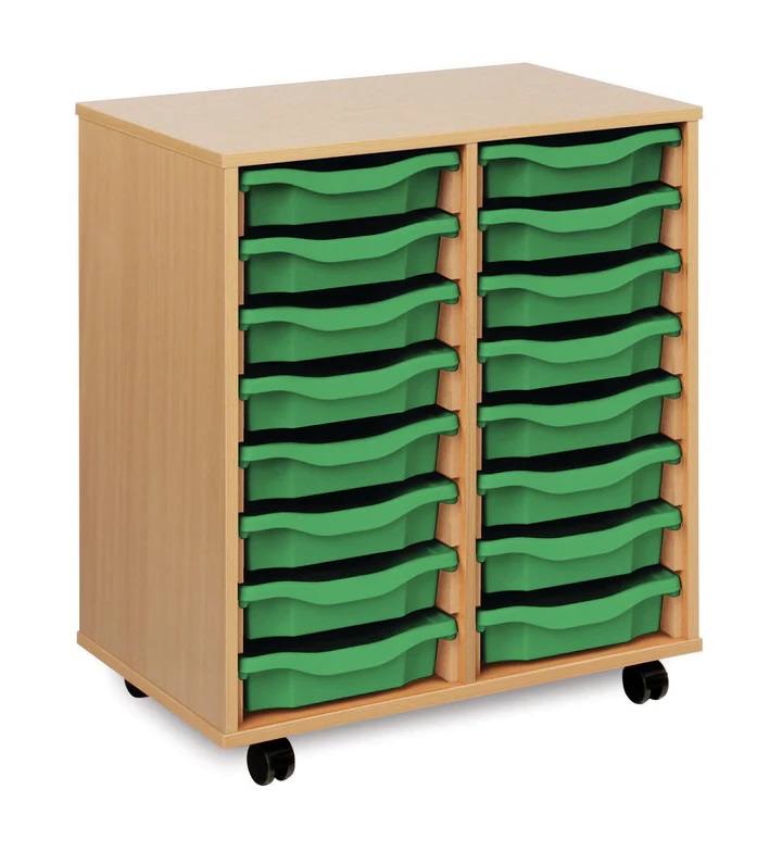16 tray shallow storage unit