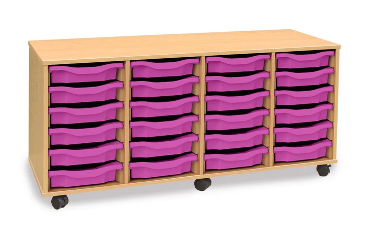 24 Tray Shallow Storage Unit 4 columns
