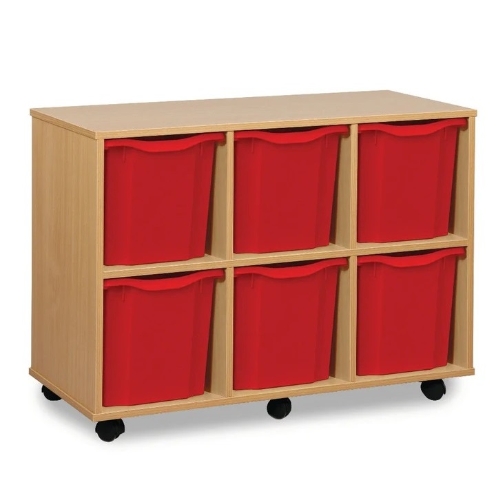 6 tray jumbo storage unit horizontal