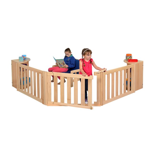 Room Scene Set 5 gate and fence panel to define a nursery space or classroom
