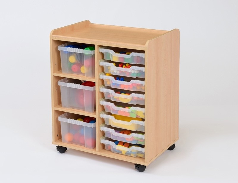 3 Deep/8 Shallow Plastic Tray Unit