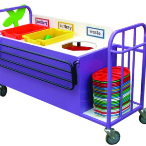 Panelled Front Clearing Trolley with Tray Runner