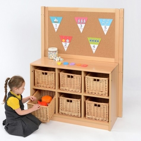Room Scene Storage Unit with Cork Divider - Image 2