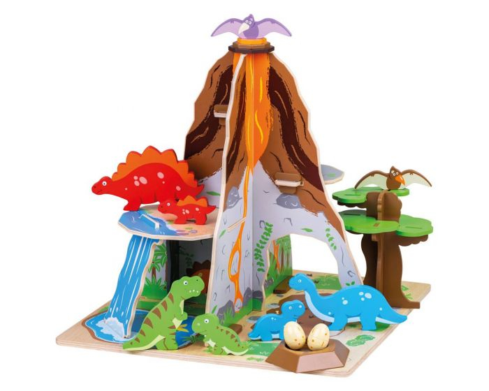Dinosaur Island wooden play set