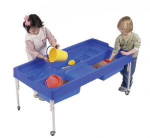 Discover sand and water table allows children to explore and discover sand and water in the nursery