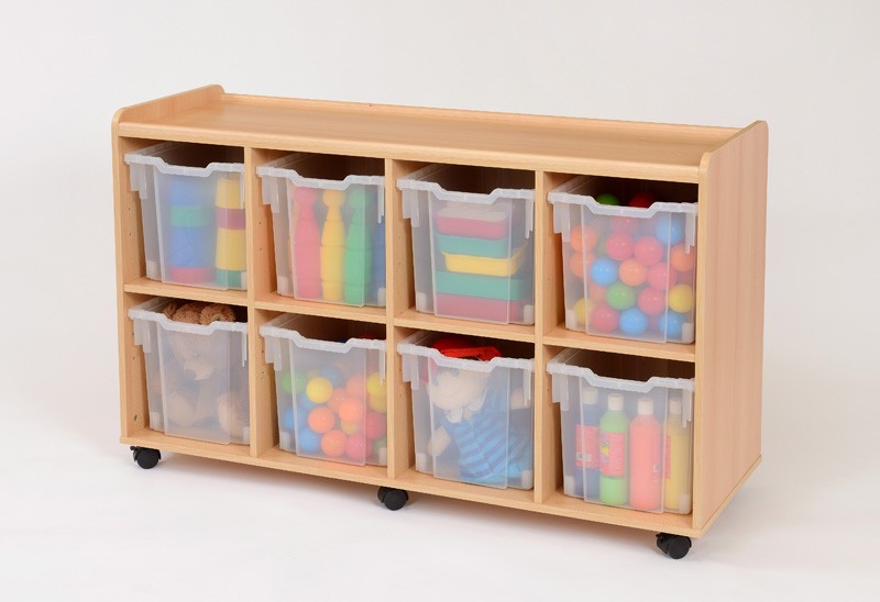 Storage Unit with 8 Jumbo Plastic Trays
