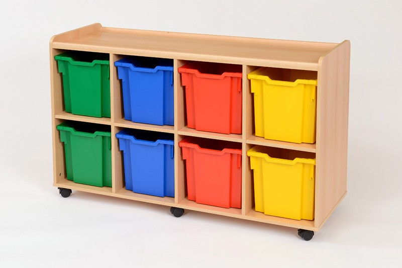 Storage Unit with 8 Jumbo Plastic Trays - Image 2