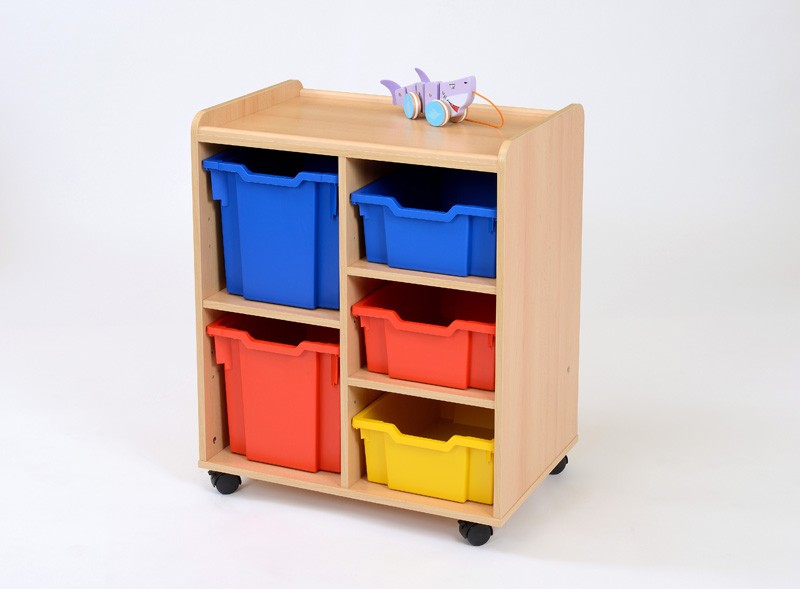 Storage Unit with 2 Jumbo/3 Deep Plastic Trays - Image 2