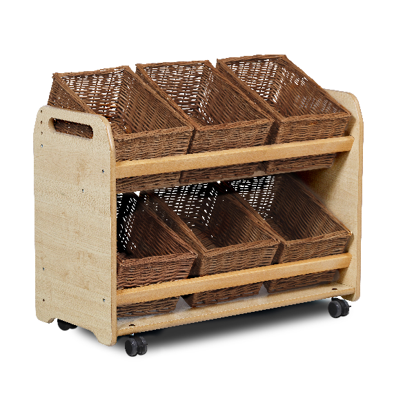 Tilt Tote Storage with 6 Tubs/Baskets - Image 2