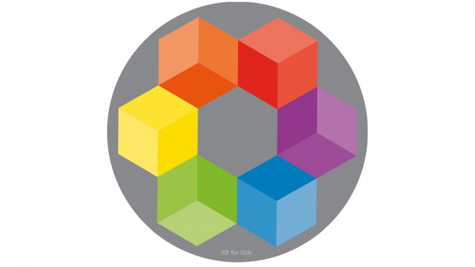 Rainbow Circular Polygons Carpet 2m - Image 2