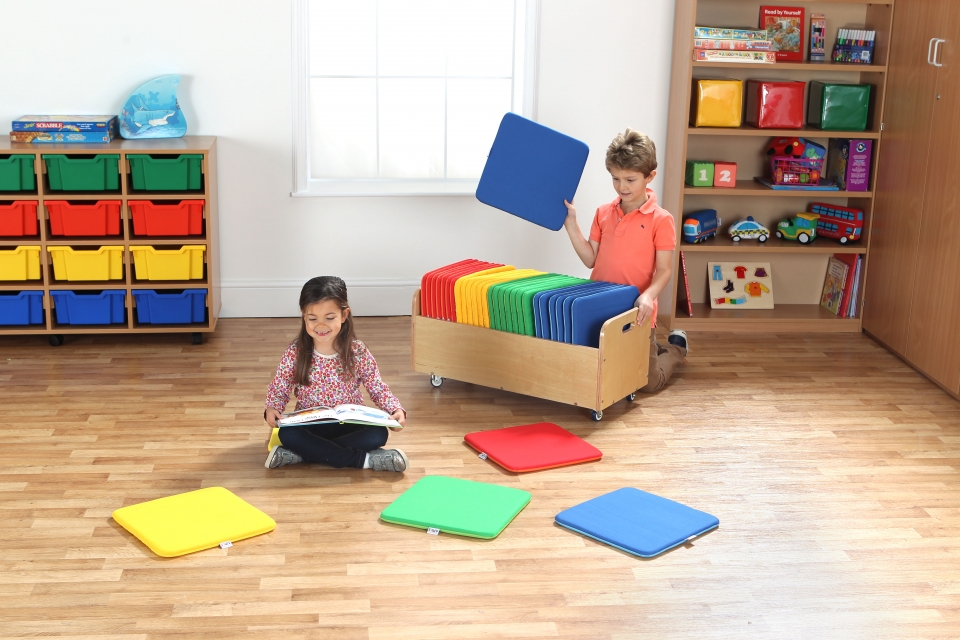 Rainbow Square Cushions with Trolley - Image 2