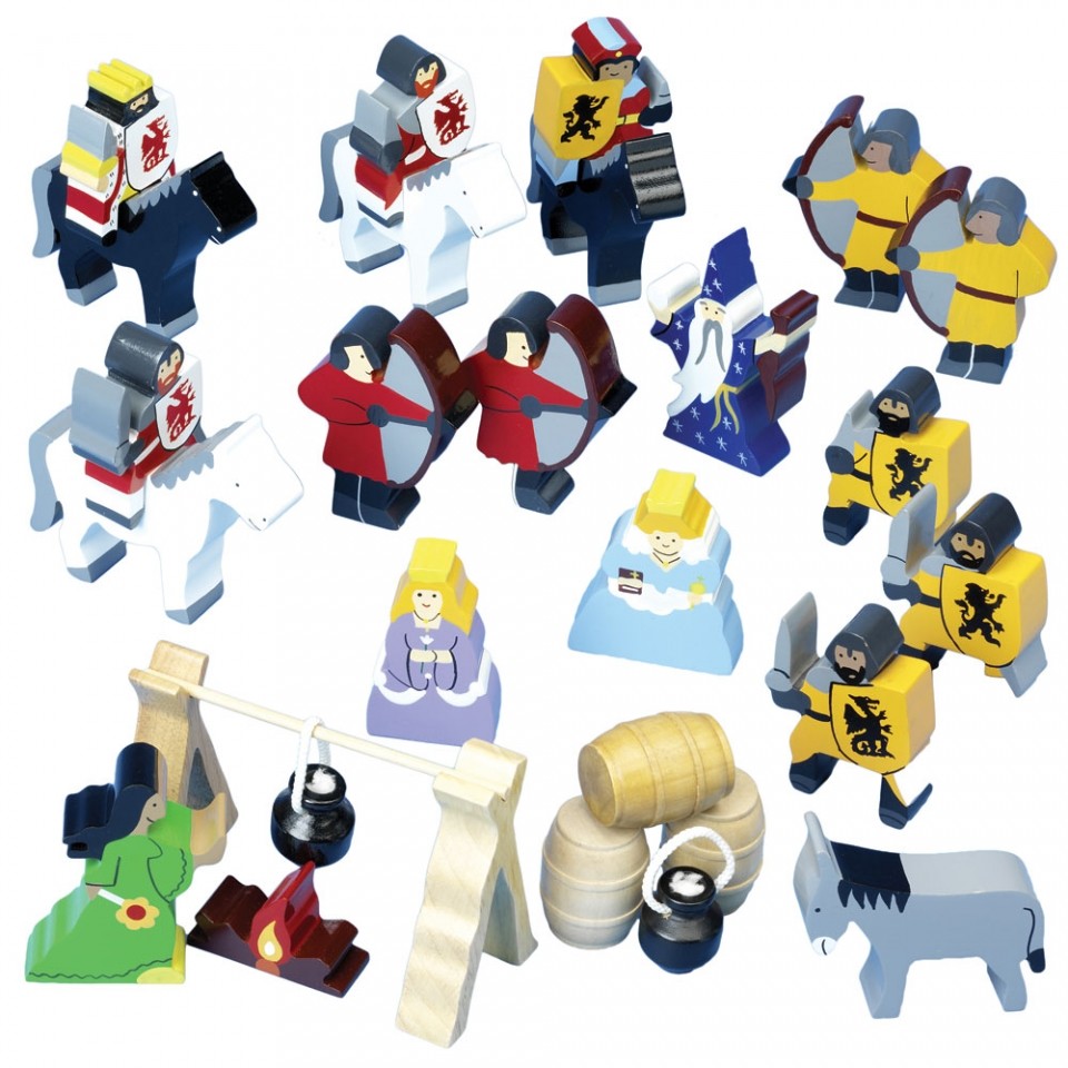 Wooden Castle and Figure Set - Image 2