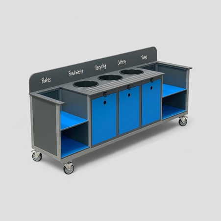 Aqua Smart Clearing Trolley - Grey-Blue