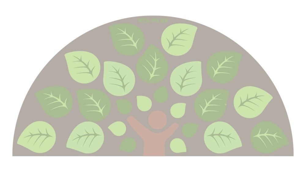 Leaf Semi Circle Placement Carpet design
