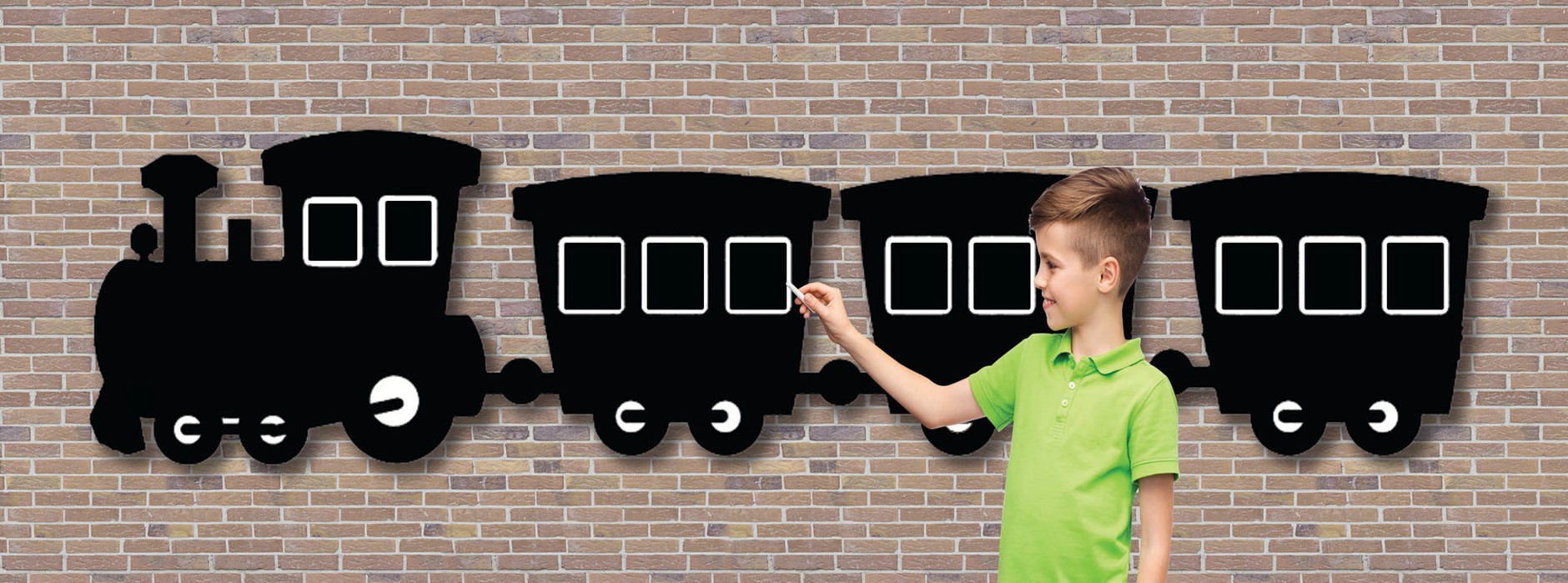 Giant Outdoor Chalkboard Train