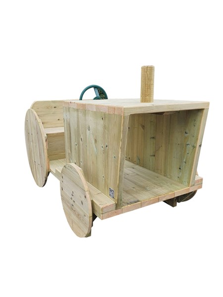 Wooden Playground Tractor and Trailer - Image 3
