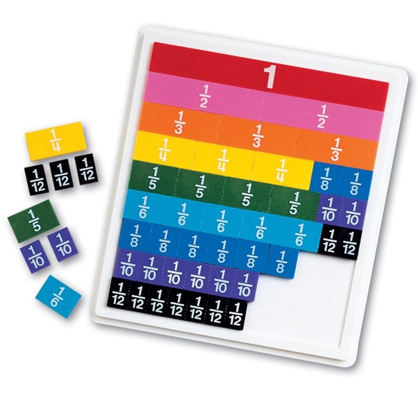 Rainbow Fraction Tiles with Tray (Pk 5) - Image 3