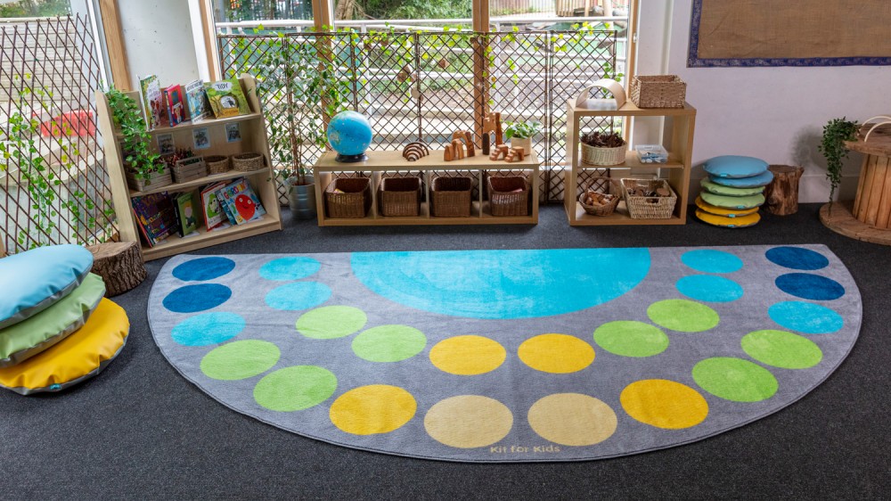 Lake Large Semi-Circle Placement Carpet 4x2m - Image 2