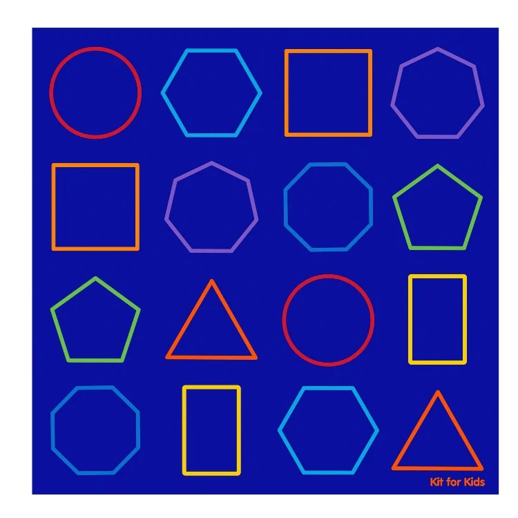 Rainbow Geometric Carpet 3