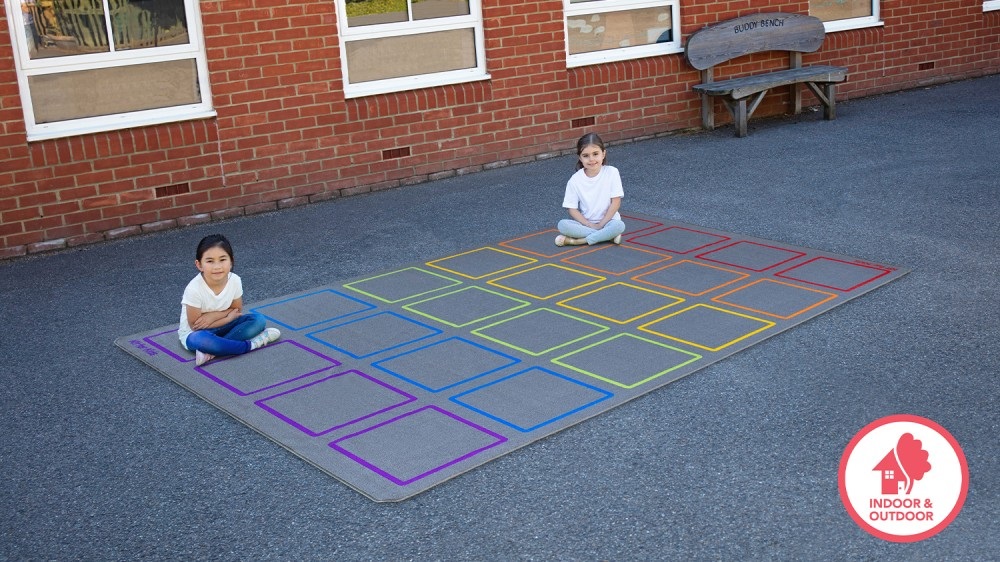 Rainbow Squares Carpet 3x2m - Image 5