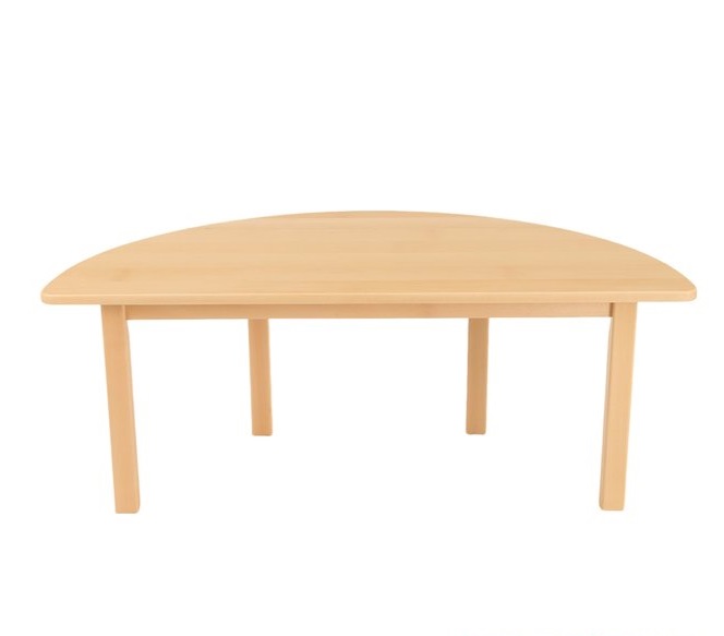 Semi Circle Solid Beech Table - Image 2