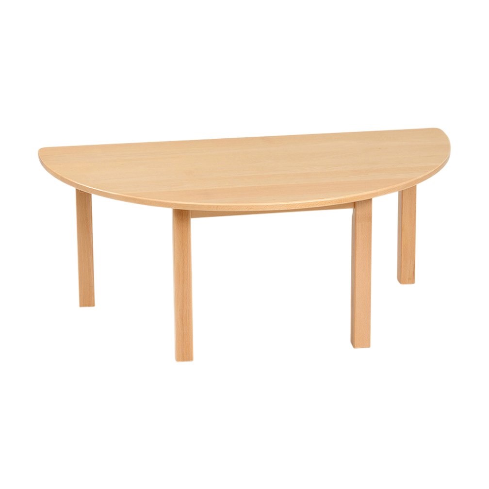 Semi Circle Solid Beech Table - Image 3