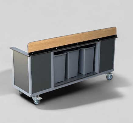 Compact Aqua Smart Clearing Trolley – Split Shelves - Image 2