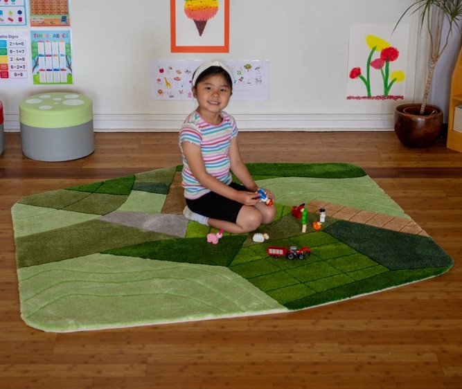 Aerial Landscape Super Deluxe Carved Carpet - Image 2