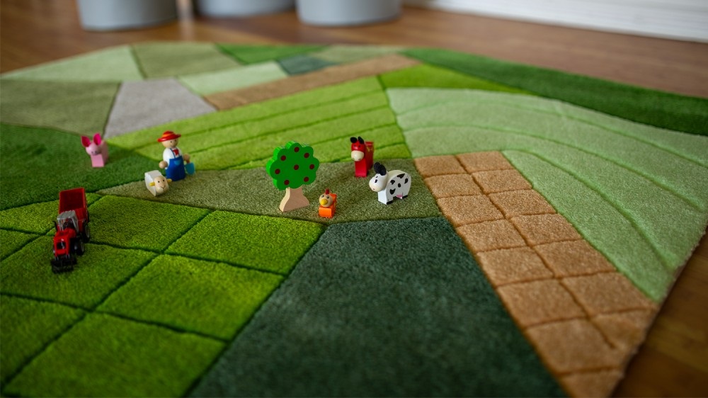 Aerial Landscape Super Deluxe Carved Carpet - Image 4