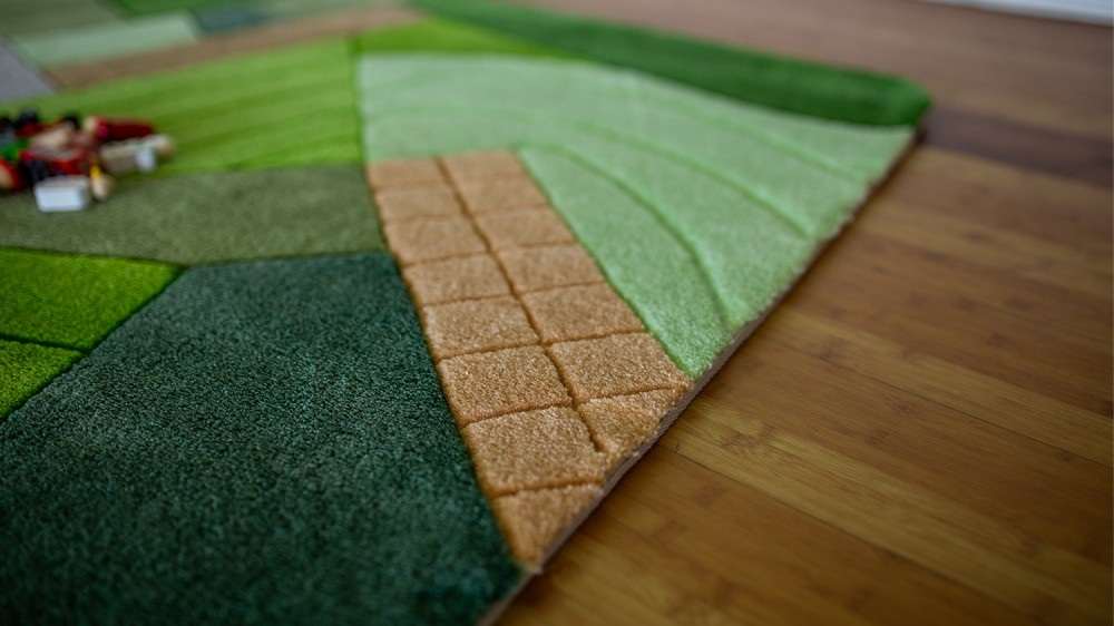 Aerial Landscape Super Deluxe Carved Carpet - Image 3