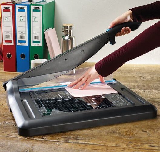 Avert A3 Office Guillotine. in use.