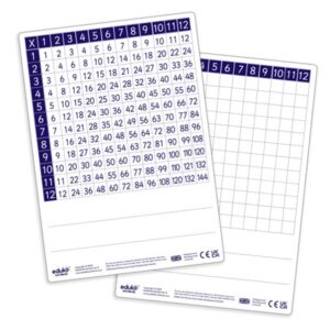 A4 Multiplication Boards. Pack of 30 double sided.