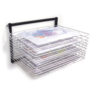 Wall Mounted Art Drying Rack - 10 Shelf