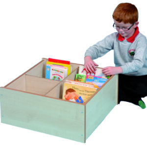 Floor Kinderbox with 4 compartments for book storage.