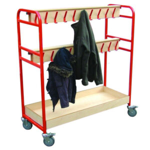 Double Sided Cloakroom Trolley - 40 Hooks for nurseries and school classrooms