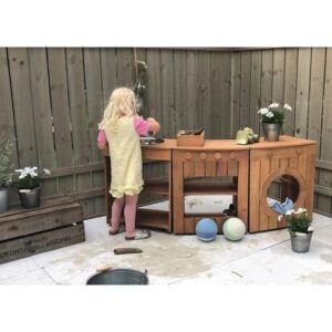outdoor curved kitchen set for early years role play