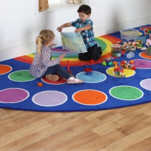 Rainbow Semi-Circle Carpet 4x2m