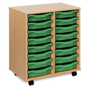 16 tray shallow storage unit