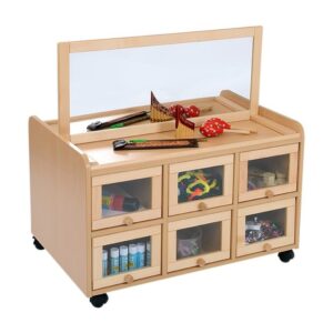 Double Sided Unit with Doors - Mirror