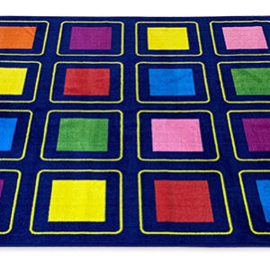 A 3x2m school carpet depicting 24 squares for seating