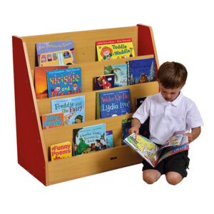 Milan 4 tier bookcase with child reading