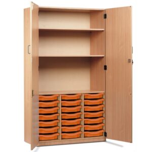 21 shallow tray storage cupboard full doors