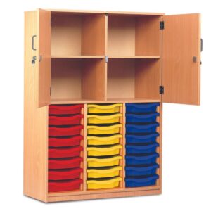24 Shallow Tray Storage Cupboard – Half Doors