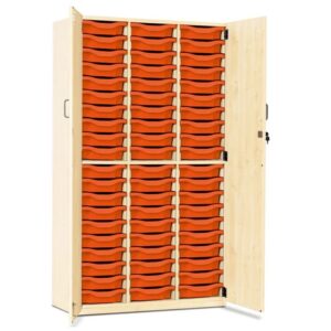 60 shallow tray storage cupboard with doors